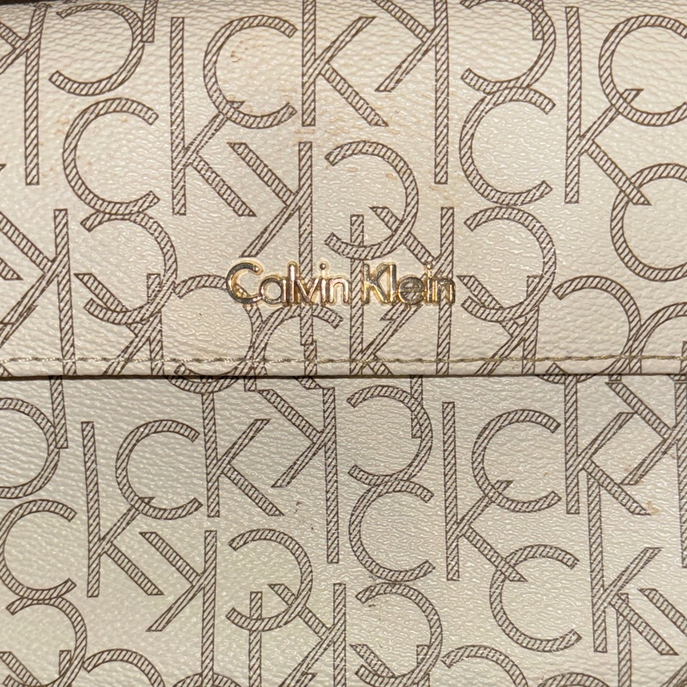 Calvin Klein Beige Monogram Crossbody Bag - Picture 3 of 6